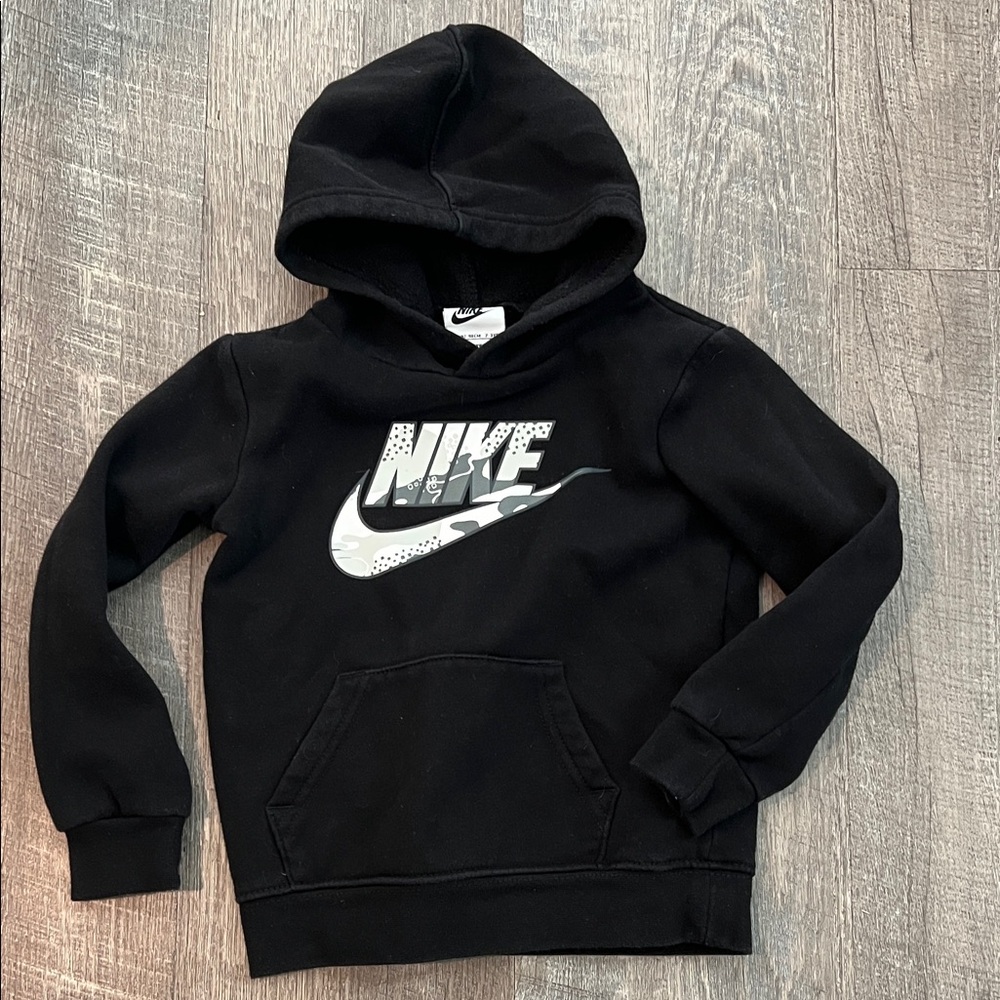 Nike Kids Black and White Logo Hoodie